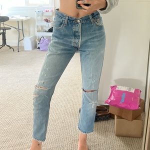 Blue Redone x Levi’s jeans